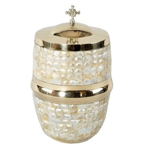 Urna Funeraria Tradicional de Metal para Cenizas Humanas, Diseño Religioso para Adultos, Urna Clásica para Cenizas de Adultos, Urna Conmemorativa para Funeral - Product Image 3