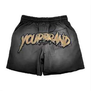 Conjunto de camiseta y pantalones cortos de algodón lavado de verano personalizados OEM para hombre, 2 piezas, camisetas con serigrafía, pantalones cortos, chándal - Product Image 5