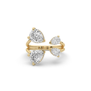 Bague de fiançailles et d'anniversaire solitaire en or massif 14 carats avec diamant ovale brillant de 4,22 carats créé en laboratoire, design unique et léger - Product Image 3
