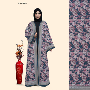 Abaya ouverte en tissu Nida respirant très demandée pour un usage quotidien et les sorties décontractées, disponible au meilleur prix - Product Image 1