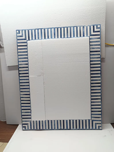 Handmade Bone Inlay <b>Mirror</b>, blue and <b>White</b> Handmade Wall <b>Mirror</b>, Boho Home Decor - Product Image 6