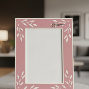 Luxury Handmade Creative Floral Inlay Photo <b>Frame</b> in Blush and Contemporary Pink Contemporary <b>Design</b> - Product Image 5