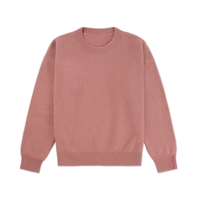 Pull en tricot à col rond pour femme, anti-boulochage, minimaliste, hiver, couleur unie, coupe classique, manches longues - Product Image 4