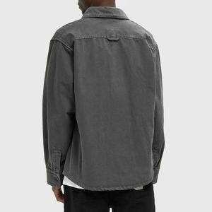 Chemises pour hommes en denim de coton lavé, boutonnées, respirantes, bleues, coupe classique, style décontracté, dernière collection de luxe - Product Image 4