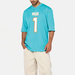 Maglia Personalizzata Unisex da Football Americano, Stampa Sublimatica, Antibatterica, 100% Poliestere, Oversize, Scollo a V, Streetwear, OEM Privato - Product Image 1