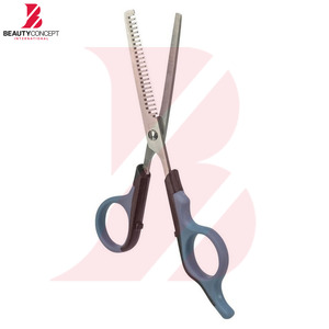 Tijeras de Adelgazamiento con Mango de Plástico en Dos Tonos, Gris y Azul, Tijeras Profesionales de Peluquería de Acero Inoxidable, Herramientas para Cortar el Cabello - Product Image 2