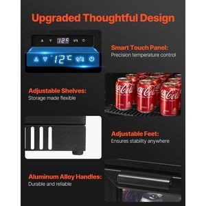 Frigorifero Commerciale per Bevande da 246 Lattine con Porte in Vetro Regolabili e Controllo Digitale della Temperatura per Bibite, Birra e Altri Prodotti da Cucina - Product Image 6