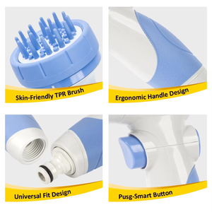 Boquilla de Manguera TPR+ABS para Bañar Mascotas con Cepillo TPR Amigable con la Piel y Patrones de Rociado Variables - Product Image 2