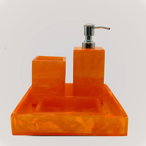 Accessoires de salle de bain faits à la main en résine, cadeau complet : distributeur de lotion, porte-savon, porte-brosse à dents, gobelet ange FAIZA CRAFT Uttar - Product Image 5
