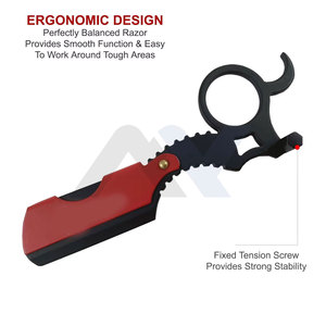 Rasoir de barbier de haute qualité pour hommes, pour un rasage précis et une coupe de barbe soignée, rasoir à doigt de qualité salon pour l'entretien de la barbe. - Product Image 2