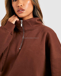 Sudadera Deportiva de Manga Larga para Mujer, de Algodón, Lisa, con Logotipo Personalizado, Bordado 3D en la Parte Delantera, Sudadera con Capucha para Mujer - Product Image 1