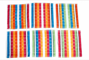 Toalla Facial de Algodón a Rayas de Colores, Suave y Absorbente, con Cinta de Jacquard, para Spa, Salón, Regalo - Product Image 1