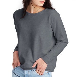 Nueva Sudadera de Felpa Gruesa con Cuello Redondo y Logotipo Bordado Personalizado en la Parte Delantera, 100% Algodón, Talla Grande, Ecológica para Mujer - Product Image 6