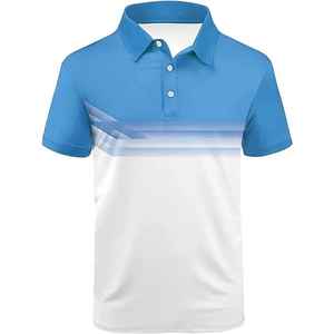 Chemise de golf pour homme, été |   Chemise décontractée en maille imprimée à col boutonné, coupe classique, infroissable, confortable, pour le sport et les vacances - Product Image 6