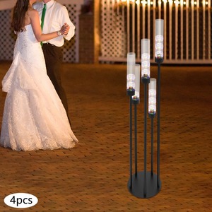 Custom OEM ODM <b>Black</b> Metal 5 Arm Candle Holder Stand <b>Candelabra</b> for Wedding Table Centerpiece Living Room and Event At Best Rate - Product Image 6