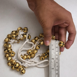 Ghungroo 25+25 <b>Bells</b> with White Cushion Pads Classical Dance Anklet <b>Bells</b> for Bharatanatyam Dance Performance Adjustable Foot Be - Product Image 4