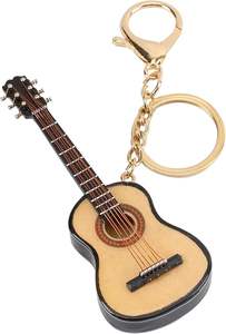 Llavero de guitarra de madera hecho a mano, elegante para el hogar, la oficina, bicicletas, patinetes y bolsos |   Regalo Único para Hombres, Mujeres, Niños y Niñas - Product Image 4