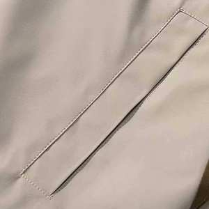 Men's Stand Collar Windproof <b>Jacket</b> Color Blocking PU Coated Casual Outdoor Wear Autumn Regular Fit <b>Zipper</b> Closure Front <b>Pocket</b> - Product Image 3