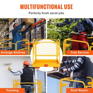 Nueva Jaula de Seguridad para Montacargas con Capacidad de Carga de 1200 Libras, Plataforma Plegable de 36 x 36 Pulgadas, Ruedas Giratorias con Bloqueo y Drenaje - Product Image 6