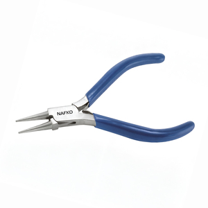 Jewelry <b>Craft</b> Tools Round Nose Pliers 115mm Blue Handle Bracelet Making DIY Stainless Steel Beading <b>Wire</b> DIY Jewelry Tools - Product Image 1