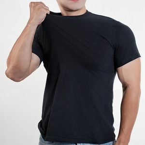 Men's T-shirt Cotton Solid Color t shirt Men Causal O-neck Basic <b>Tshirt</b> Male High Quality - Product Image 3