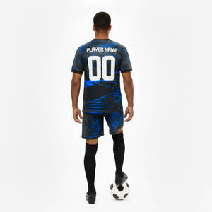 Ensemble d'uniformes de football personnalisés par sublimation, shorts d'hiver, vêtements de sport unisexes à manches courtes, couleur unie, nom d'équipe - Product Image 3