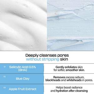 Nettoyant moussant purifiant les pores à l'acide salicylique JUMISO 120g – Soin coréen hydratant pour le visage et nettoyant en profondeur les pores - Product Image 4