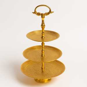 Luxury Brass Metal <b>3</b> <b>Tier</b> <b>Cake</b> <b>Stand</b> Round Cupcake Display Tower for Wedding Party Event Elegant Decorative Three Layer Modern - Product Image 1