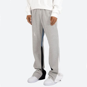 Pantalones Jogger Casuales Acampanados de Algodón French Terry para Hombre con Cremallera, Transpirables y Ecológicos - Product Image 1