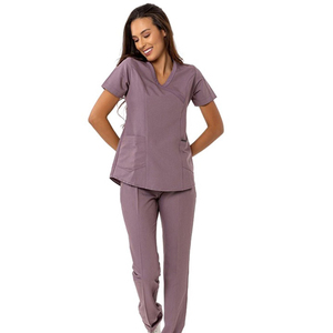 Meilleures ventes : Uniforme de luxe tissé de haute qualité, choix des infirmières, à col montant, multicolore, à manches courtes, unisexe, avec détection d'aiguilles - Product Image 3