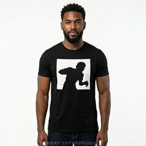 Minimalist Silhouette Print T Shirt Men Custom Graphic Tee White <b>Box</b> <b>Shadow</b> Design Streetwear Cotton Fashion Tshirt Supply - Product Image 1