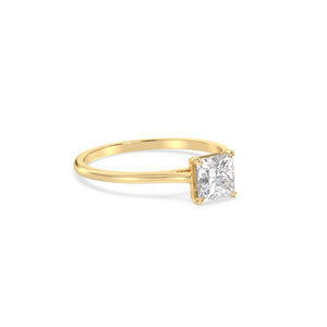 Bague REYES Best Seller en argent sterling 925 plaqué or jaune 14 carats et rhodium, avec moissanite certifiée GRA, cadeau pour elle - Product Image 3