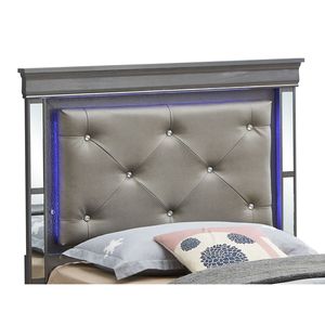 Lit double Verona G6702C TB3 rembourré en noir métallisé - Product Image 2