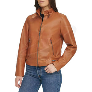 Chaquetas de Cuero con Cierre, Chaquetas de Cuero PU Genuino para Motocicleta, Otoño Invierno, Marca de Lujo, Chaquetas de Cuero para Mujer 2026, Diseños Personalizados - Product Image 1