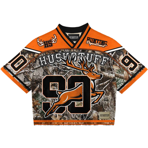 Camiseta Gráfica Oversize de Malla Personalizada Estilo Boxy, Camiseta Corta de Fútbol Americano, Estilo Streetwear - Product Image 1