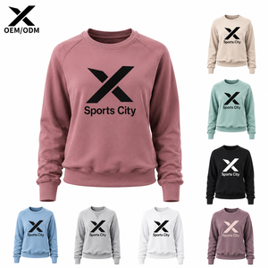 Sudadera de Mujer X Sports City, Mezcla de Felpa y Tejido Terry, Color Sólido, Transpirable, Estilo Casual, Otoño, Colores de Moda - Product Image 1