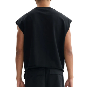 เสื้อกล้ามครอปคอวีทรงบ็อกซี่ ชายรุ่ย ผ้าฝ้าย 100% เนื้อนุ่ม สไตล์สตรีทแวร์ สำหรับผู้ชาย ขายส่ง - Product Image 5