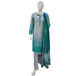 Salwar Kameez pakistanais le plus vendu pour femmes, ensemble élégant 3 pièces, léger, idéal pour l'été, robe de soirée traditionnelle, infroissable - Product Image 1
