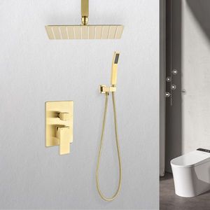 Handheld and 16\" <b>Shower</b> Head Combo Set Ceiling-Mounted <b>Shower</b> <b>System</b> with Bath Hardware - Product Image 6