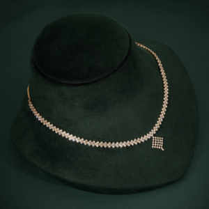 Collar de Diamantes Cultivados en Laboratorio con Corte Geométrico, Oro Sólido de 14K, Joyería de Lujo para Novia, Certificado IGI, Corte Brillante, Unisex - Product Image 3
