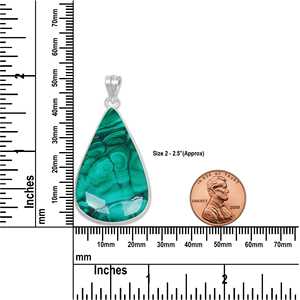 Colgantes de Moda de Malaquita Natural Lisa Multiforma con Baño de Plata Fina para Mujer, Colgante de Gema de Malaquita Hecho a Mano - Product Image 2