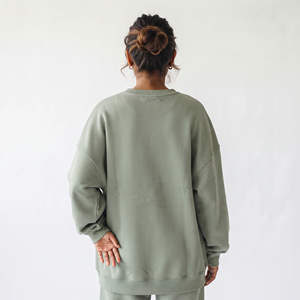 Sweat-shirts amples pour femmes, décontractés, 100% polyester polaire, manches longues, épaules tombantes, vêtements d'hiver, streetwear, sweat-shirts oversize pour femmes - Product Image 2