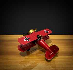 Modelo de Avión Antiguo de Hierro, Adorno Creativo para Decoración del Hogar, para Sala de Estar o Mueble de TV, Metal Pulido, Artesanía Nirmala - Product Image 3