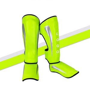 Protège-tibias de boxe Muay Thai MMA en cuir PU pour adultes avec logo personnalisé, taille plus, couleur personnalisée, protection complète pour le kick-boxing - Product Image 4