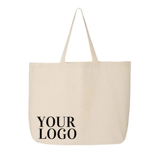 Commandes de sacs fourre-tout en coton de grande capacité avec logo et taille personnalisés, adaptés aux courses et aux voyages - Product Image 2