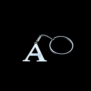 Porte-clés en argent sterling 925 avec photo numérique et lettre - Texte personnalisé léger et résistant à l'eau - Product Image 3