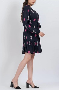 Vestido Mini de Verano para Mujer, Estampado de Jardín, con Dobladillo en Capas, Cintura Elástica, Estilo Fluido, Cómodo, Informal, 100% Algodón, ¡Oferta! - Product Image 2