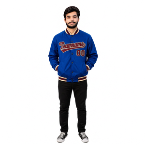 Chaqueta bomber varsity personalizada lista para enviar con bordado personalizado, ajuste unisex, logotipo de marca para marcas de ropa estadounidenses - Product Image 1