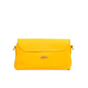 Bolso de brazo formal amarillo P36041 Bolso elegante para uso diurno o nocturno - Product Image 1