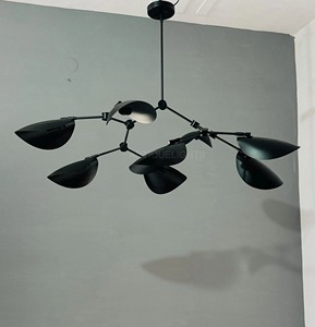 High Standard Quality KHOOSI OVERSEAS CI-01 Modern Black Metal Chandelier Spiral Design <b>Lighting</b> Fixture <b>Ceiling</b> Decorations Low - Product Image 4